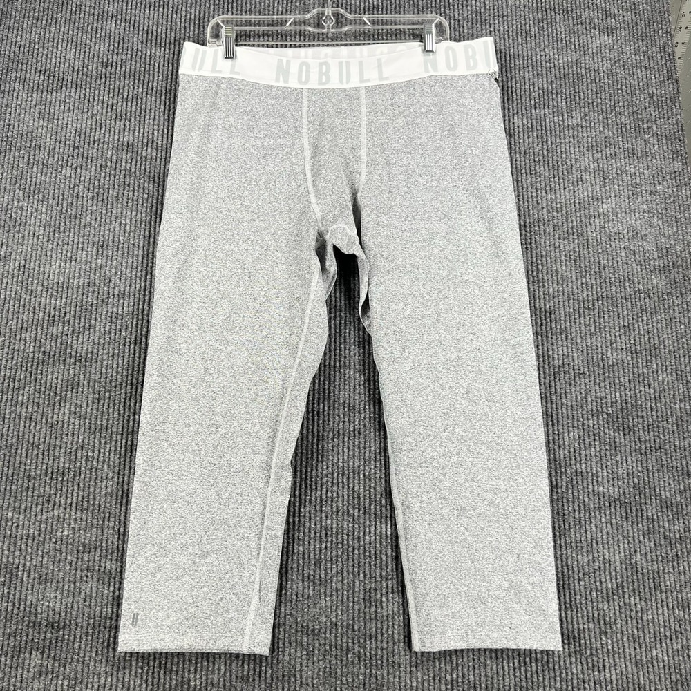 NoBull Compression Pants Mens 3XL Gray CrossFit Workout Gym Run Lift Active